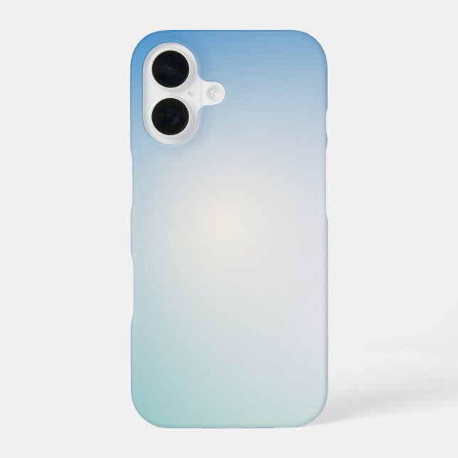  Elegant Blue leather iPhone 16 Case (Back)