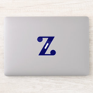 Elegant Blue Letter Z Monogram
