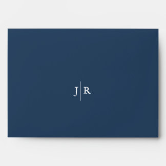 Elegant Blue Liquid Chrome Water Wedding Envelope