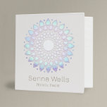 Elegant Blue Lotus Flower Mandala Binder<br><div class="desc">Unique artistic design featuring faux foil lotus mandala. Great design for an energy worker,  counsellor life coach and more.</div>