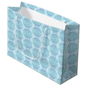 Elegant Blue Mandala Pattern  Large Gift Bag
