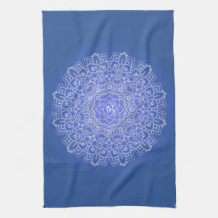 Elegant Blue Mandala with OM Kitchen Towel