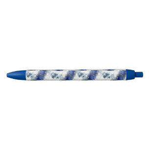 Elegant Blue Marble Ink Pen