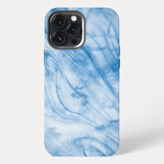 Elegant Blue Marble iPhone Case (Back)