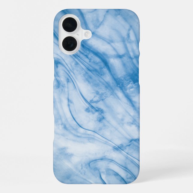 Elegant Blue Marble iPhone Case (Back)