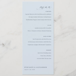 Elegant Blue Menu Template