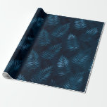 Elegant Blue Metallic Tropical Plants Gift Wrapping Paper<br><div class="desc">Pretty and elegant deep blue faux metallic tropical plants in a repeat pattern.  Absolutely beautiful.  Mix and match with other companion patterns available in my shop.</div>