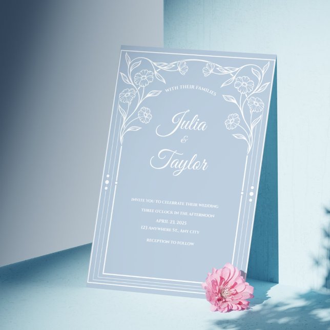 Elegant Blue Minimal Invitation (Créateur téléchargé)
