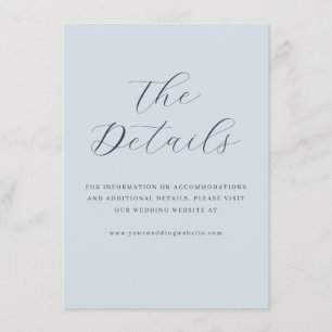 Elegant Blue Minimalist Details Enclosure Card