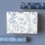 Elegant Blue Monochrome Rustic Winter Botanicals Wrapping Paper Sheet<br><div class="desc">Wrap your gifts in timeless beauty with our Elegant Red Monochrome Rustic Winter Botanicals Wrapping Paper Sheets. This stunning wrapping paper features a sophisticated monochrome green design adorned with delicate, hand-drawn winter botanical illustrations. Perfect for those who appreciate a more understated and elegant holiday aesthetic, the rustic botanical details bring...</div>