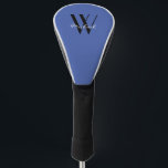 Elegant Blue Monogram Add Name Initial Script Golf Head Cover<br><div class="desc">This elegant blue background with black monogram name in script and initial are great designs to add to this product. The interesting part here is that you can personalize it by adding your own name on a monogram. If you can not find what you want just email me at jraym48@gmail.com...</div>