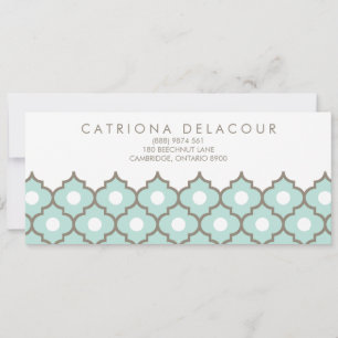 Elegant Blue Moroccan Pattern Gift Certificate