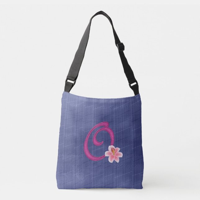 Elegant Blue O Crossbody Bag (Front)