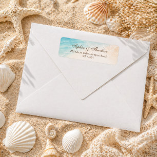 Elegant Blue Ocean Beach Wedding Address