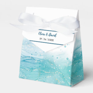 Elegant Blue Ocean Wedding Favour Box
