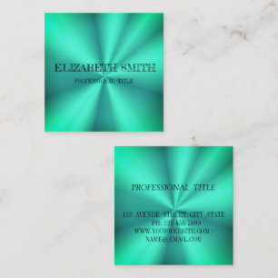 Elegant blue ombre modern  square business card