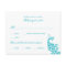 Elegant Blue Paisley Peacock Wedding RSVP Card