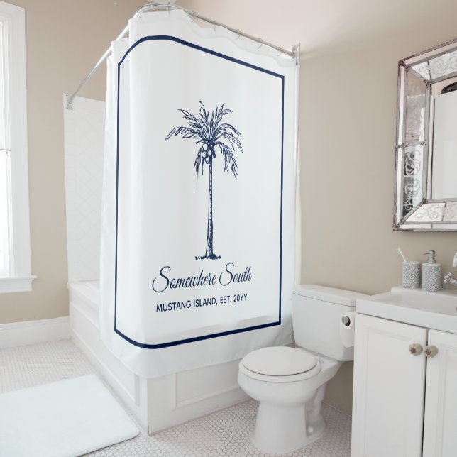 Elegant Blue Palm Tree Personalized (In Situ)
