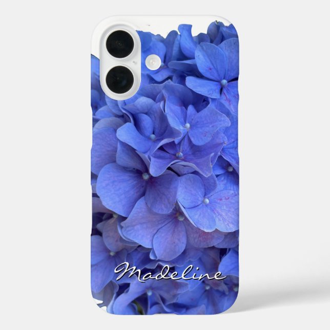 Elegant Blue periwinkle floral hydrangeas  Case-Mate iPhone Case (Back)