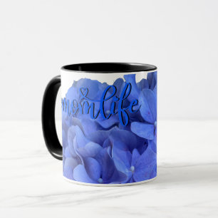 Elegant Blue periwinkle floral hydrangeas  Mug