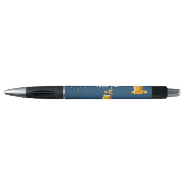 Elegant Blue personalize  Honeycomb Pen (Front)