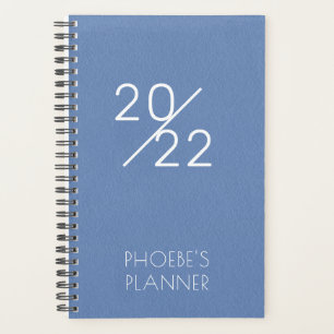 Elegant Blue Personalized 2022 Planner