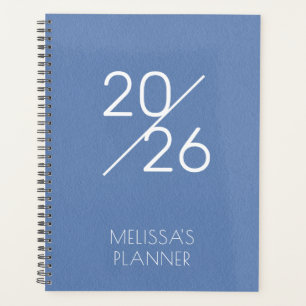 Elegant Blue Personalized 2026 Planner