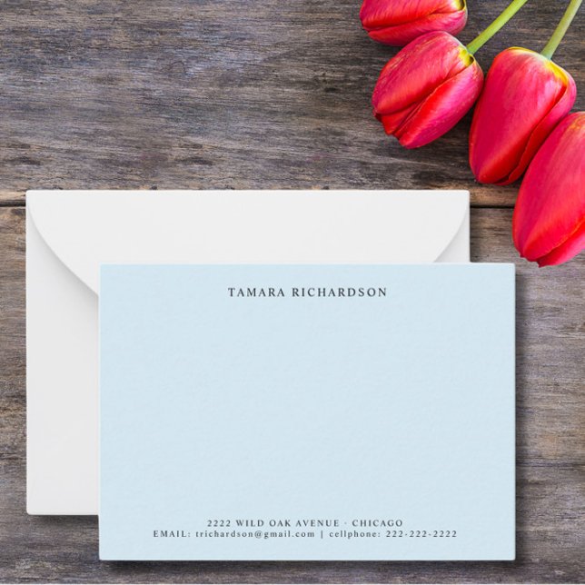 Elegant Blue Personalized Card (Creator Uploaded)