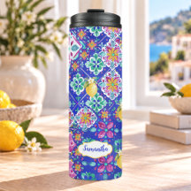 Elegant Blue pink Sicilian Citrus Collage