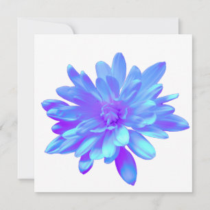 Elegant blue purple floral flower invitation