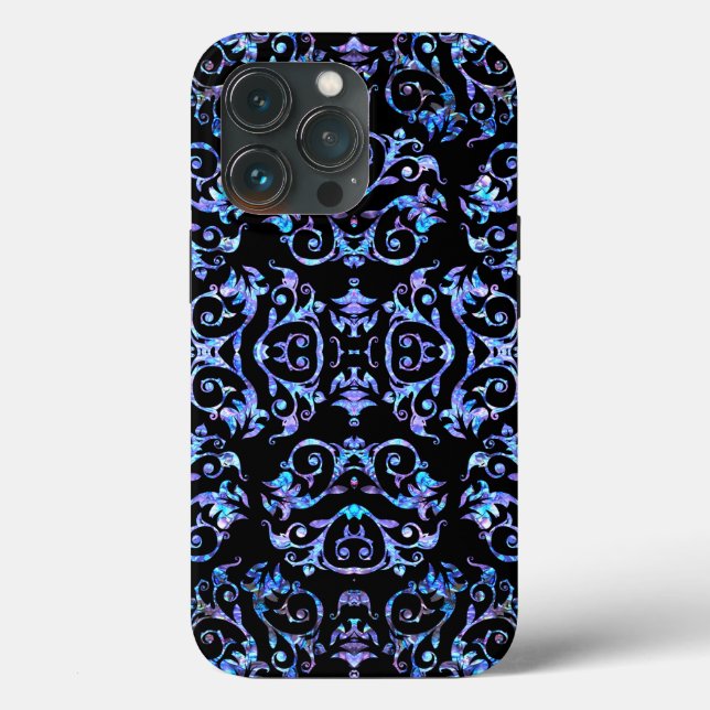 Elegant Blue & Purple Pearl Pattern  Case-Mate iPhone Case (Back)