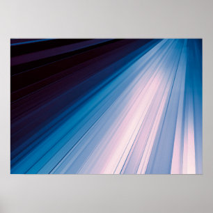 Elegant Blue Ray of Light Artwork   Poster