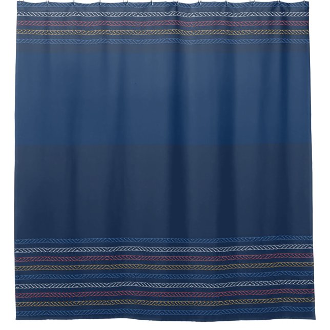 Elegant Blue Regatta Striped Border  (Front)