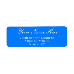 Elegant Blue Return Address Label Design