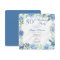 Elegant Blue Rose Floral Frame 50th Birthday Party
