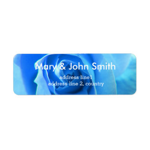 Elegant blue rose flower family address