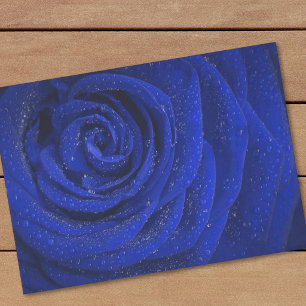 Elegant blue rose flower tissue paper