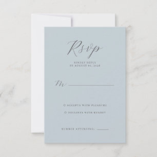Elegant Blue RSVP Card