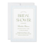 Elegant Blue & Sage Striped Bridal Shower