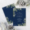 Elegant Blue Silver Snowflake Pine Winter Wedding