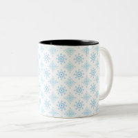 Elegant Blue Snowflake Winter Pattern