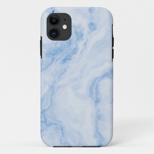 Elegant Blue Stone Marble Pattern Case-Mate iPhone Case (Back)