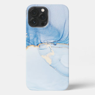 Elegant Blue Stone Marble Pattern iPhone 13 Pro Max Case