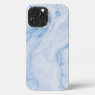 Elegant Blue Stone Marble Pattern iPhone 13 Pro Max Case