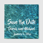 Elegant blue teal water pattern ocean lake waves magnet<br><div class="desc">Whether you’re remembering your last vacation or planning for your next adventure,  have fun with this water pattern featuring crystal-clear water rippling in a warm breeze.</div>