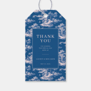 Elegant Blue Thank You Card Gift Tags