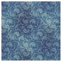 Elegant Blue Vintage Damask Pattern