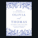 Elegant Blue Vintage Floral Wildflower Wedding Poster<br><div class="desc">Evoke timeless sophistication with our Elegant Blue Vintage Floral Wildflower Wedding Poster. Crafted with delicate attention to detail, this poster features a captivating arrangement of vintage-inspired wildflowers in shades of blue, adding a touch of romance to any wedding decor. Printed on high-quality paper, the poster boasts rich colours and crisp...</div>