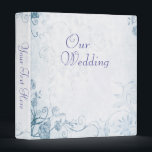 Elegant Blue Vintage Photo Album Binder<br><div class="desc">Beautiful and elegant blue tone wedding photo album template design featuring vines and roses around the border and a fade of a heart in the centre. The design has a printed faux texture for an old paper look. This same design comes in green, red/pink, purple, blue, antique gold and bright...</div>