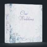 Elegant Blue Vintage Photo Album Binder<br><div class="desc">Beautiful and elegant blue tone wedding photo album template design featuring vines and roses around the border and a fade of a heart in the centre. The design has a printed faux texture for an old paper look. This same design comes in green, red/pink, purple, blue, antique gold and bright...</div>